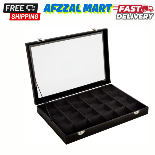 Jewelry organizer clear lid - jewelry, 24