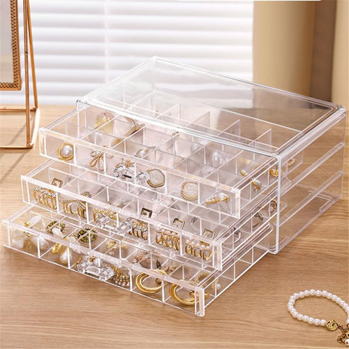 Earring organizer box clear - organizer,